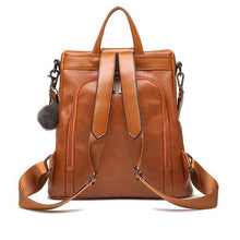 Load image into Gallery viewer, PREMIUM Premium Leather Three Way Anti-Thief Women's Backpack
